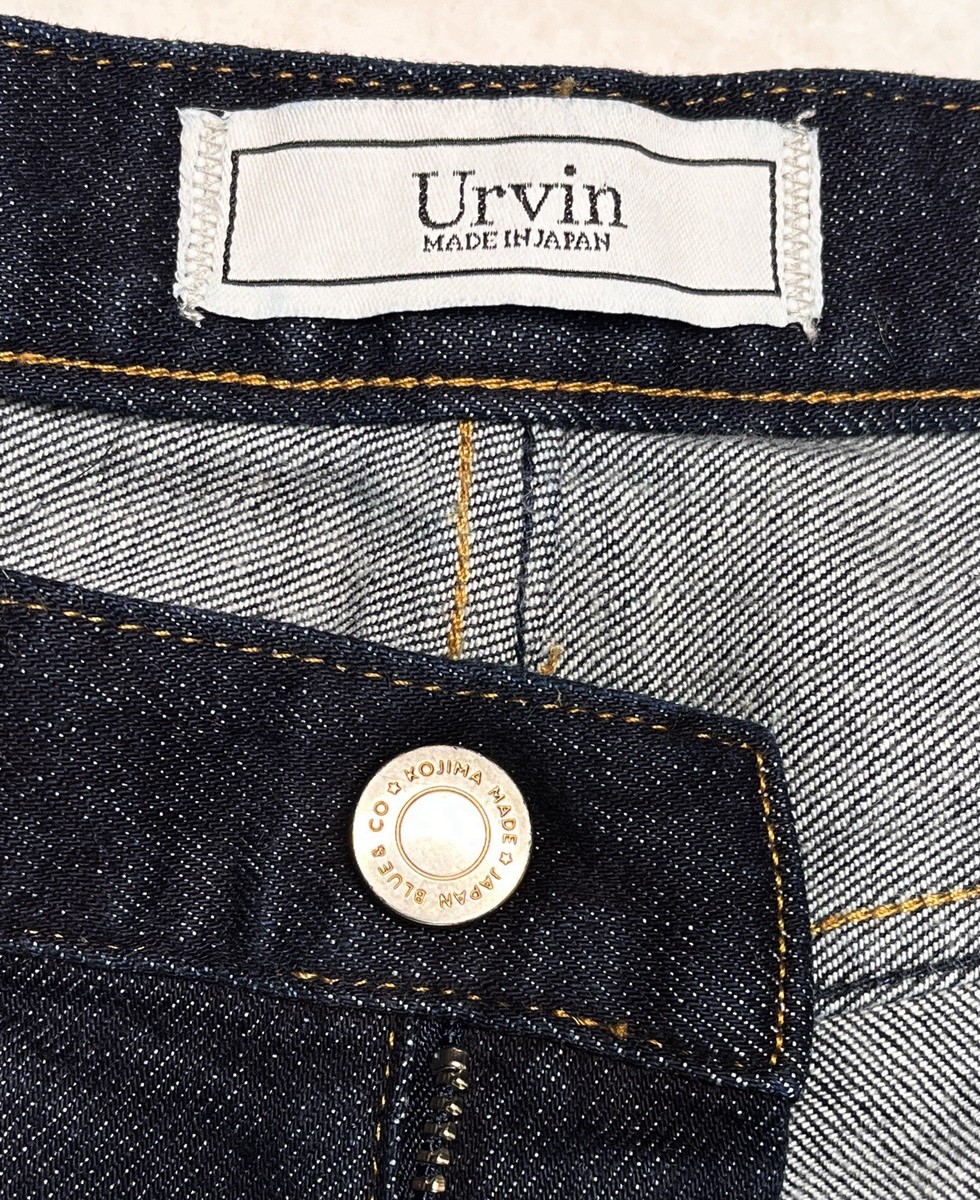 【EUC】Urvin ✤ Japan Blue Co Raw Indigo Denim Slim Jeans 🇯🇵Japan Made Fits 28x28 View 5