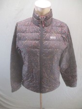Rei Size Kids L 14-16 Kids Multicolor Down Full Zip Quilted Warm Jacket 619