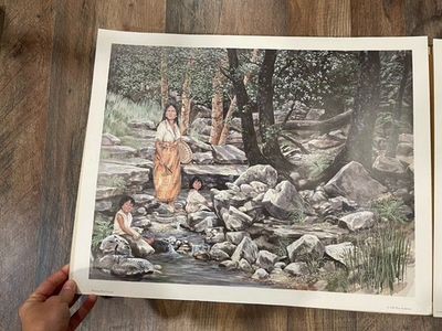 #ad #ad Lot Of 2 Signed Troy Anderson Art Prints Washing Wild Onions Healing Springs $80.00