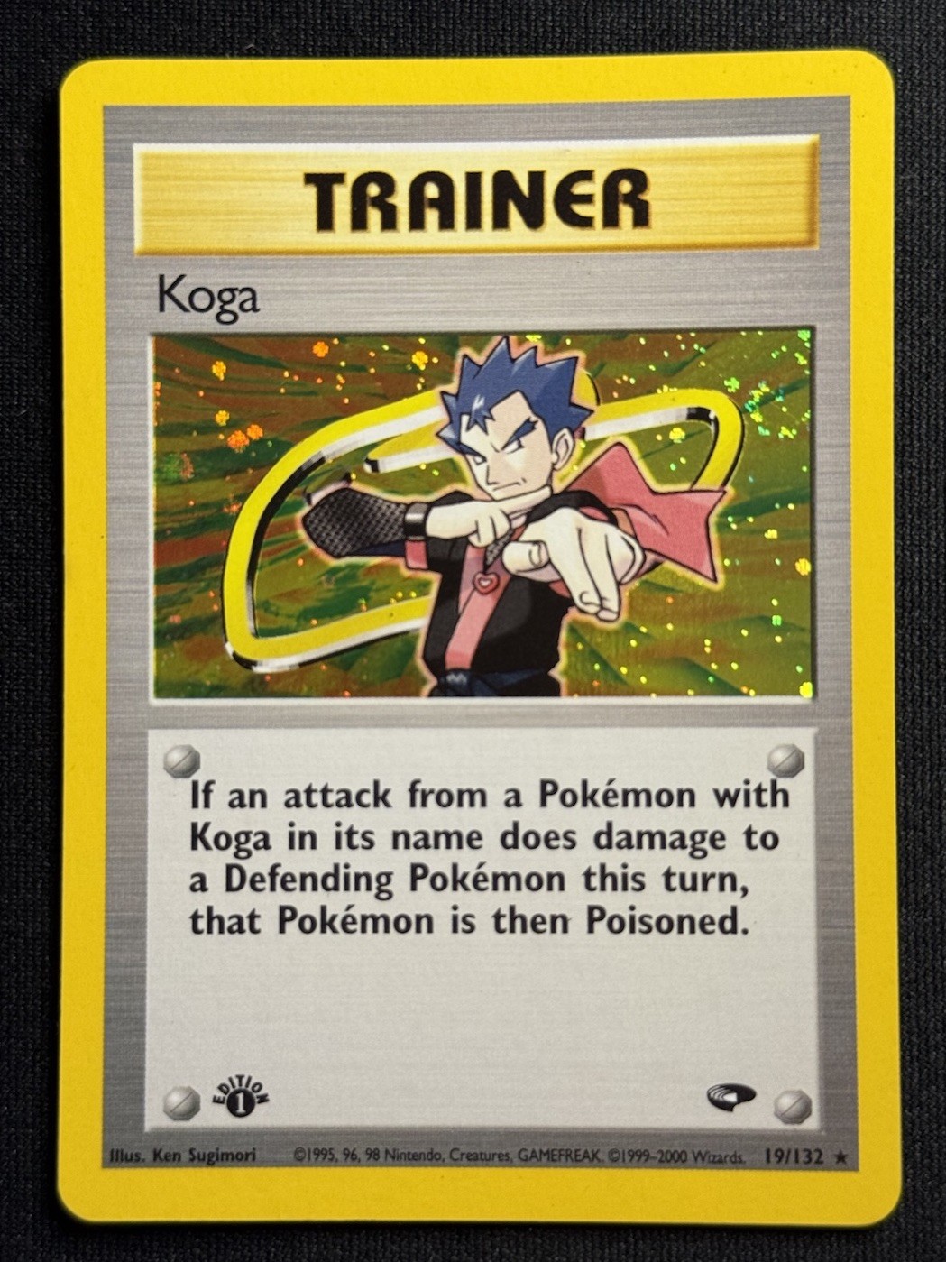 Koga Holo 1st Edition 19/132 Gym Challenge SWIRL Vintage NM