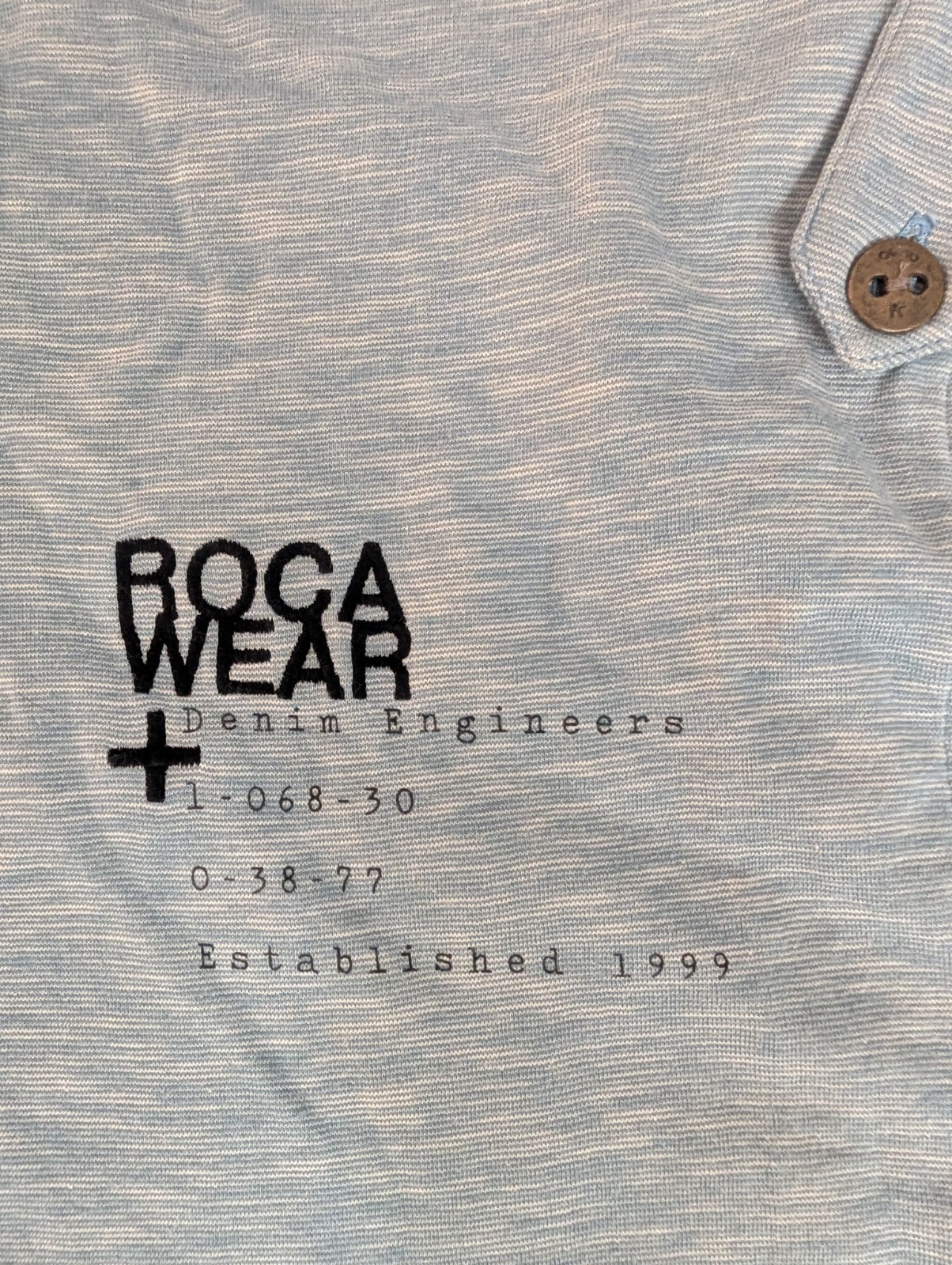 Rocawear Men Polo Shirt Size XL  NWT Vintage Y2K 90's New Light Blue Rare image 7