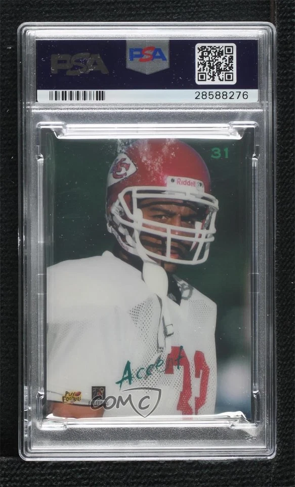1996 Playoff Contenders Leather Accents Marcus Allen #31 PSA 9 MINT HOF - Image 2 of 2
