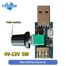 5V USB Fan Speed Controller Mini Cooling Governor, 5W Mute Adjustable