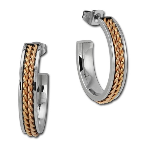 Citerna Orecchini A Cerchio In Oro Rosa 9kt - Gioielli Eleganti Per Donna, Regalo Con Certificato Di Autenticità