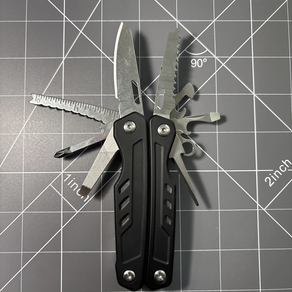 Ozark Trail 17-In-1 Multi Tool Pliers,Wire Cutter,Saw, Knife W/Sheath in Black - Image 2 of 4
