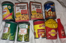 Kitchen Play food lot of 9 "Name Brand" pieces El Paso Hamburger Helper Progesso