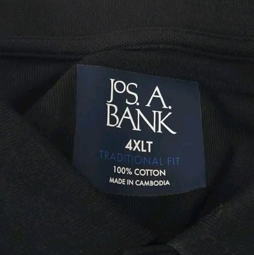 Jos. A. Polo uomo Bank grande e alta taglia 4XLT manica corta nera - Foto 3 di 3