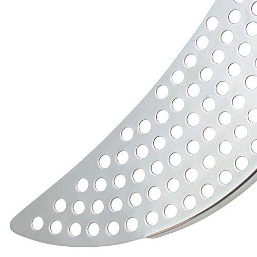 Stainless Steel Half-Moon Pan Strainer – Quick Drain Pasta & Vegetable Strainer, 36.5x6.5x2cm, Pot Drainer For Home & Camping