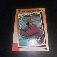 1990 Topps Turn Back The Clock Mike Schmidt card #662 Philadelphia Phillies 