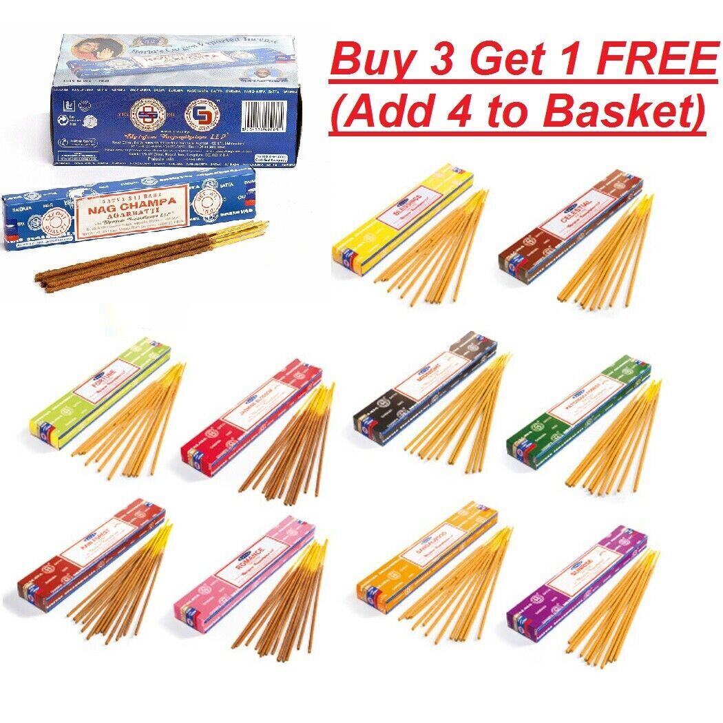 Original Räucherstäbchen Satya Nag Champa Insence Joss 15g Gemischt Kaufen 3 Get