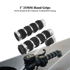 Chrome 1" Hand Grips w/ Throttle Assist For Harley 95-15 Softail Fat Boy Deluxe