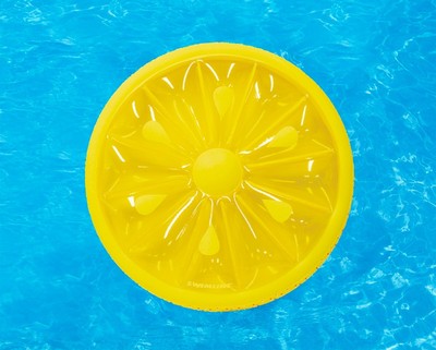 Swimline 60'' Inflatable Lemon Fruit Slice Swimming Pool Float - 9054