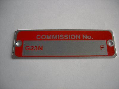 CRCP354 BL Rover Chassis COMMISSION PLATE MG G23N Mini