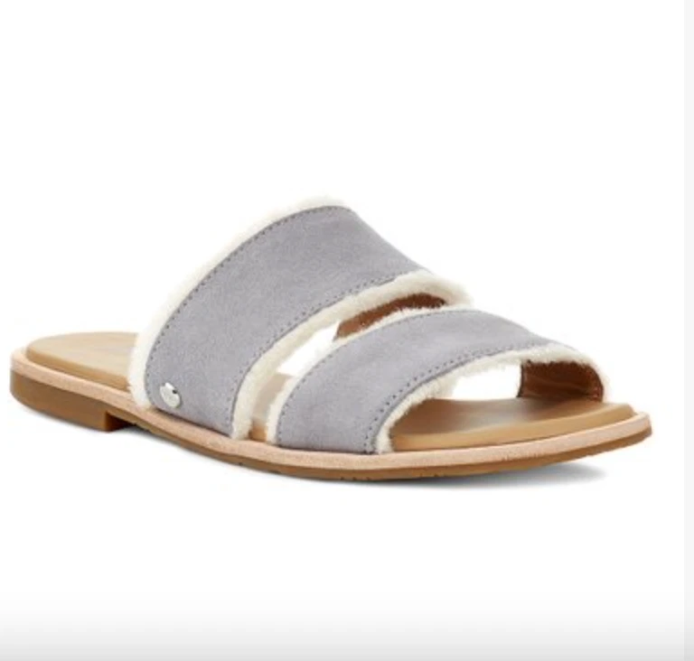 NUOVO $100 (senza scatola) $100 UGG Sandalo slide in shearling originale Evalita taglia 7!