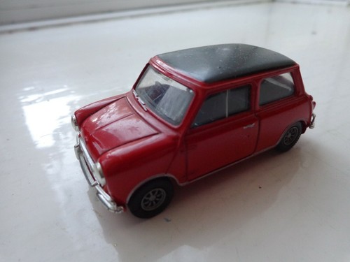 1/43 Corgi Vanguards VA25000 Rojo/Negro Techo Mini Cooper Coche de Metal