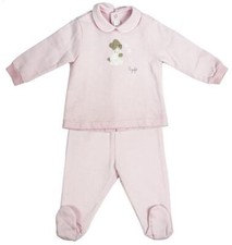 IL GUFO BABY GIRLS COTTON TROUSER SET 3 MONTHS