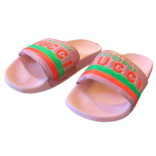 Authentic Gucci Limited Edition Neon Pink Pool Beach Slides Size 6 | eBay