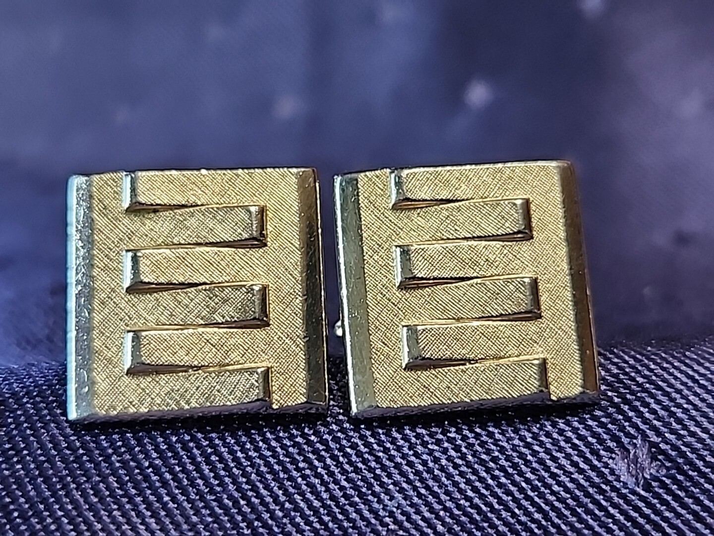 Swank Silvertone  Interlocking intertwined square… - image 3