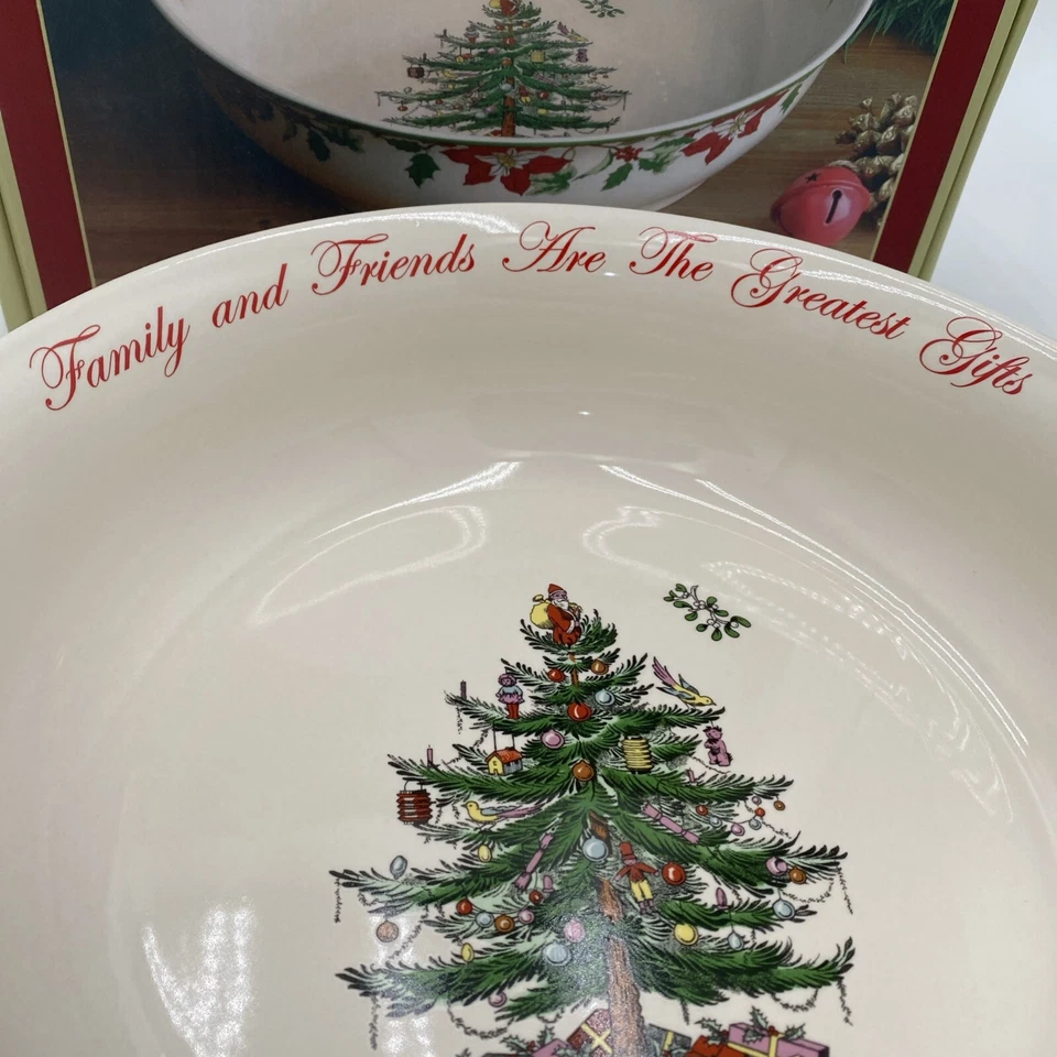 Spode Christmas Tree 2014 Annual Ltd Edition Large Serving Bowl 10" New in Box - Image 4 of 4