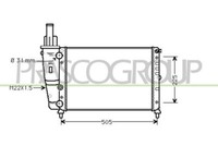 Prasco FT132R001 KüHler, MotorküHlung Passend FüR Fiat Lancia