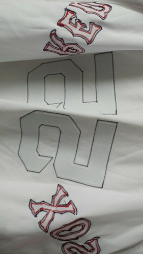 Camiseta deportiva auténtica vintage de los Medias Rojas de Boston Russell talla 48 - Imagen 8 de 8