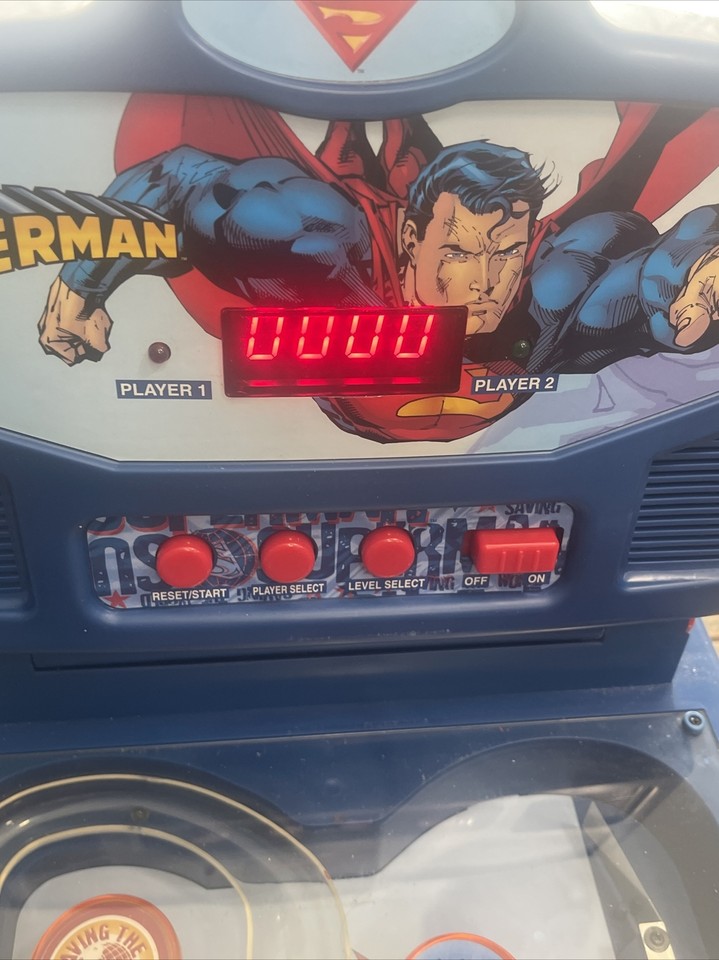 Superman Saving The World Pinball Machine Table Top Pinball RARE DC ...