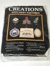 CREATIONS STITCHERY PASTIMES KIT 14" x 23" Stitch violets bedside caddy 2021