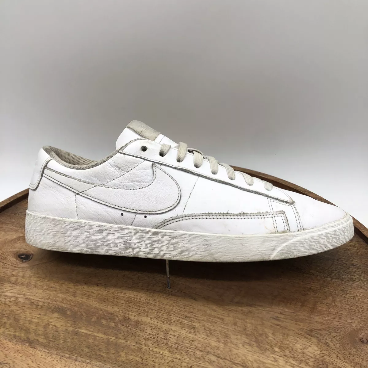 Blazer low leather clearance sneaker in white