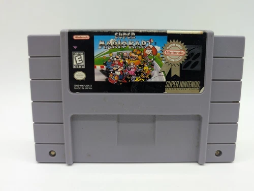 Super Mario Kart (Nintendo SNES 1992) Player's Choice Cartridge Authentic Tested