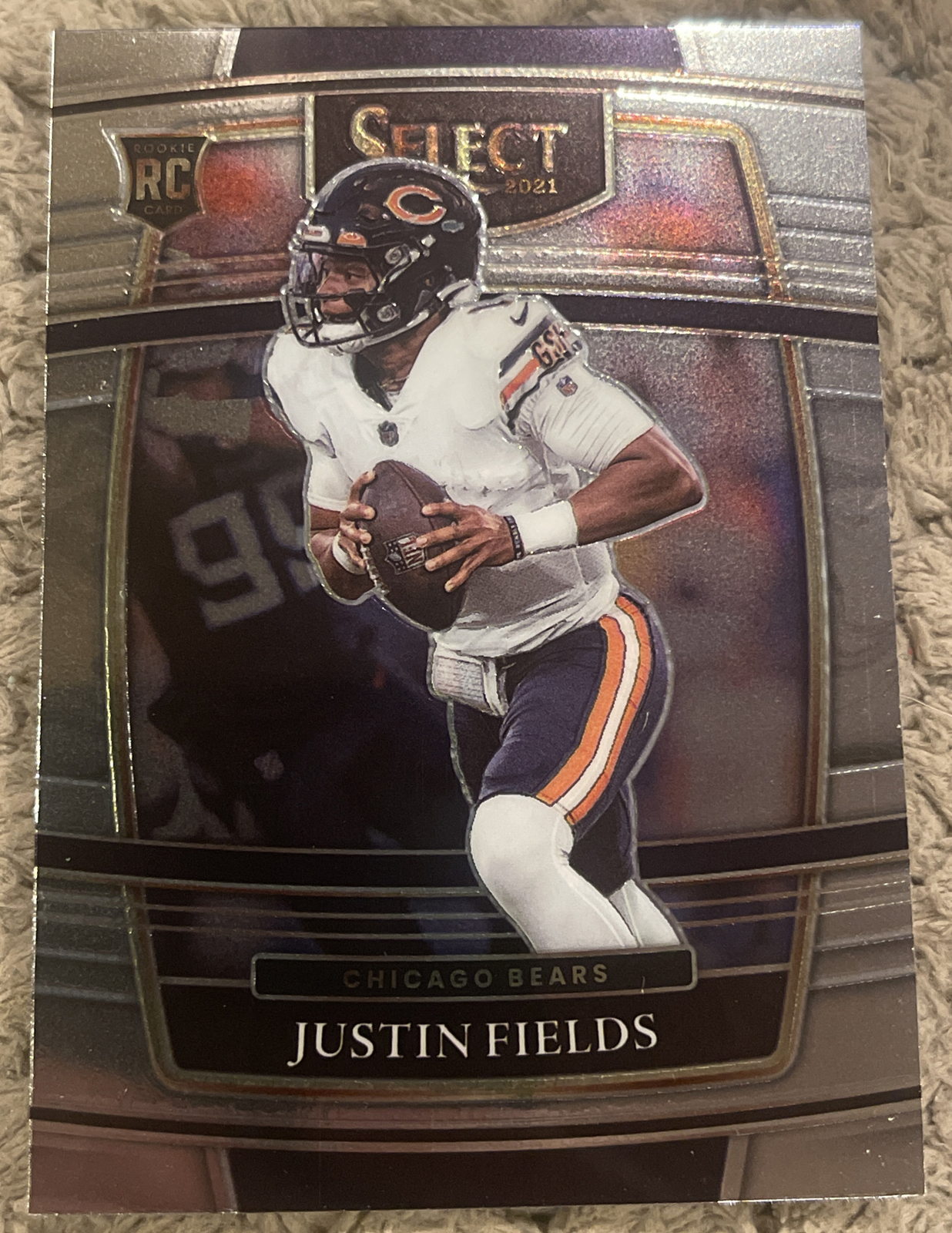 2021 Select Football JUSTIN FIELDS Concourse Silver Rookie RC CHICAGO BEARS #50