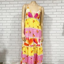 Farm Rio Women’s Mixed Picnic Cashew Maxi Dress - Size M 