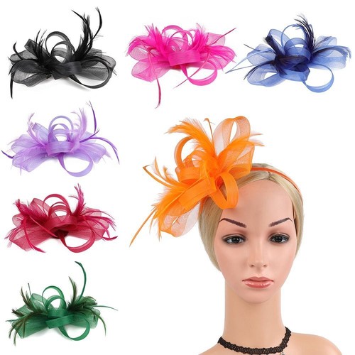 Flowers Feather Headdress Hair Accessories Fascinator Hats eBay