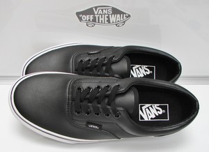 vans classic tumble era black leather