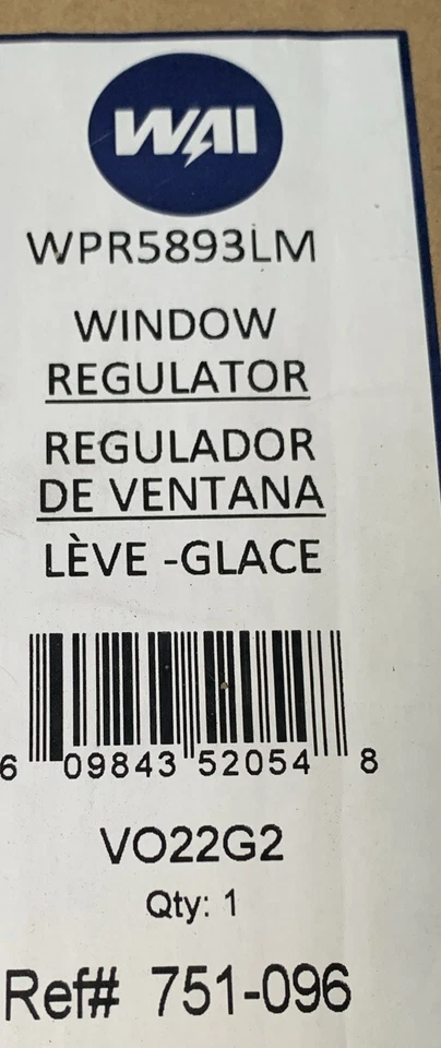 Conjunto de potencia y motor regulador de ventana WAI WPR5893LM para Dodge Nitro 07-12 Foto 4 de 4