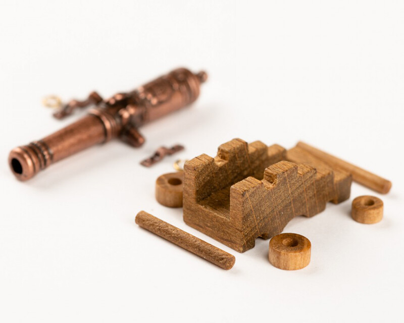 Cannone con affusto in legno 40 mm AM4159-40 - amati modellismo foto 4