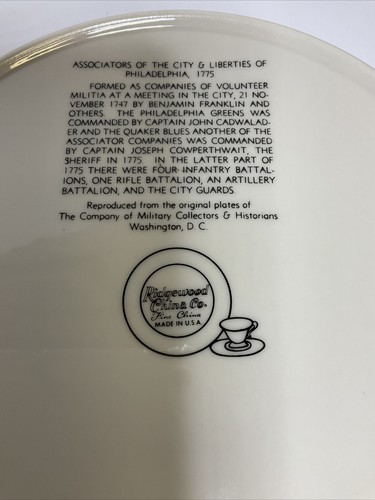 Rare Vintage Historical American Uniforms Ashtray Ridgewood - Picture 7 of 10