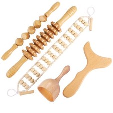 Wood Therapy Massage Tools Professional Maderoterapia Kit Body Sculpting Tool...