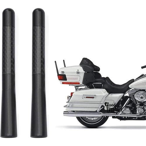 2-Pack Motorcycle Carbon Fiber Antenna Mast Radio For Harley 1989-2019 Touring