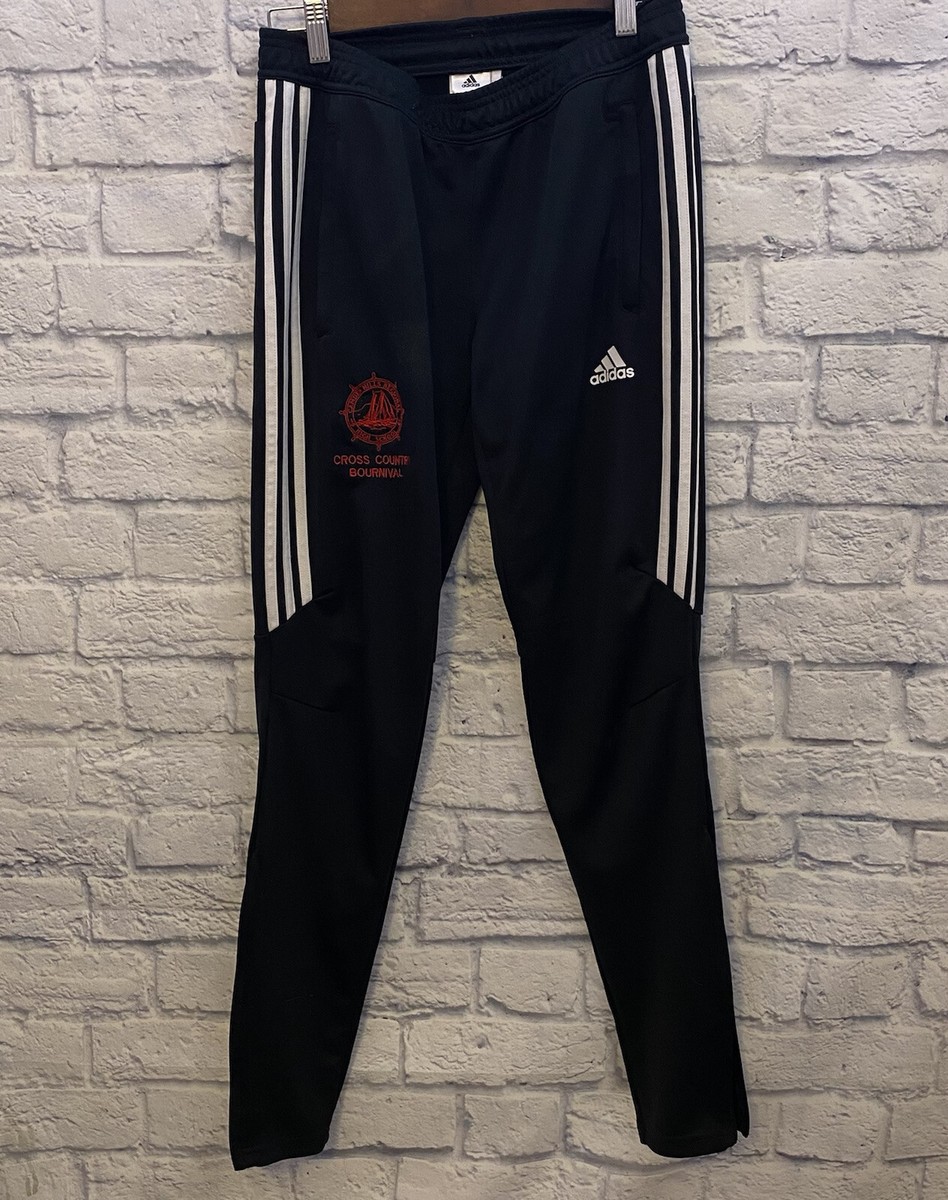 Adidas Joggers Climacool Black/White Stripe Sz Small Women's Cross Country