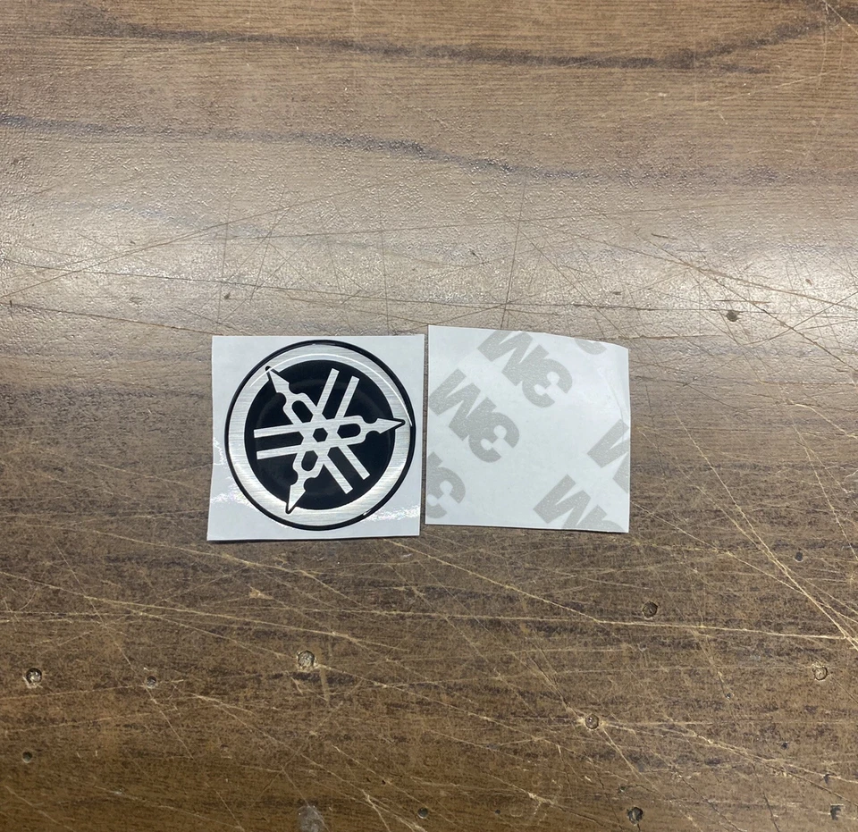 SAMAR CAR Logo Yamaha stemma diapason Adesivo Logo YAMAHA resinato Sticker Diametro 50mm