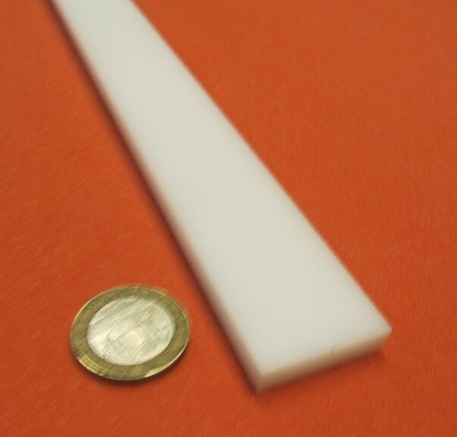 Delrin Acetal Bar 1/4" (.250") Thick x 1.00" Wide x 24" Long White - Afbeelding 5 van 9