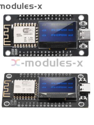 ESP-12F Nodecu ESP8266 Wifi Development Board Module CH340C 0.96'' OLED Display