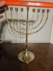 Karshi 24k Gold Plated Chanukkah menorah, Jerusalem Judaica ADJUSTABLE VINTAGE — photo 2