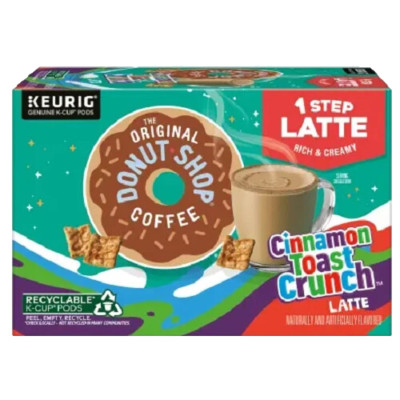 Cinnamon Toast Crunch One-Step Latte 20 K Cups Best By 7/25