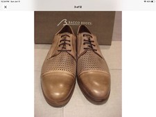 BACCO BUCCI MENS MANFRED DERBY GREY SHOES SIZ...