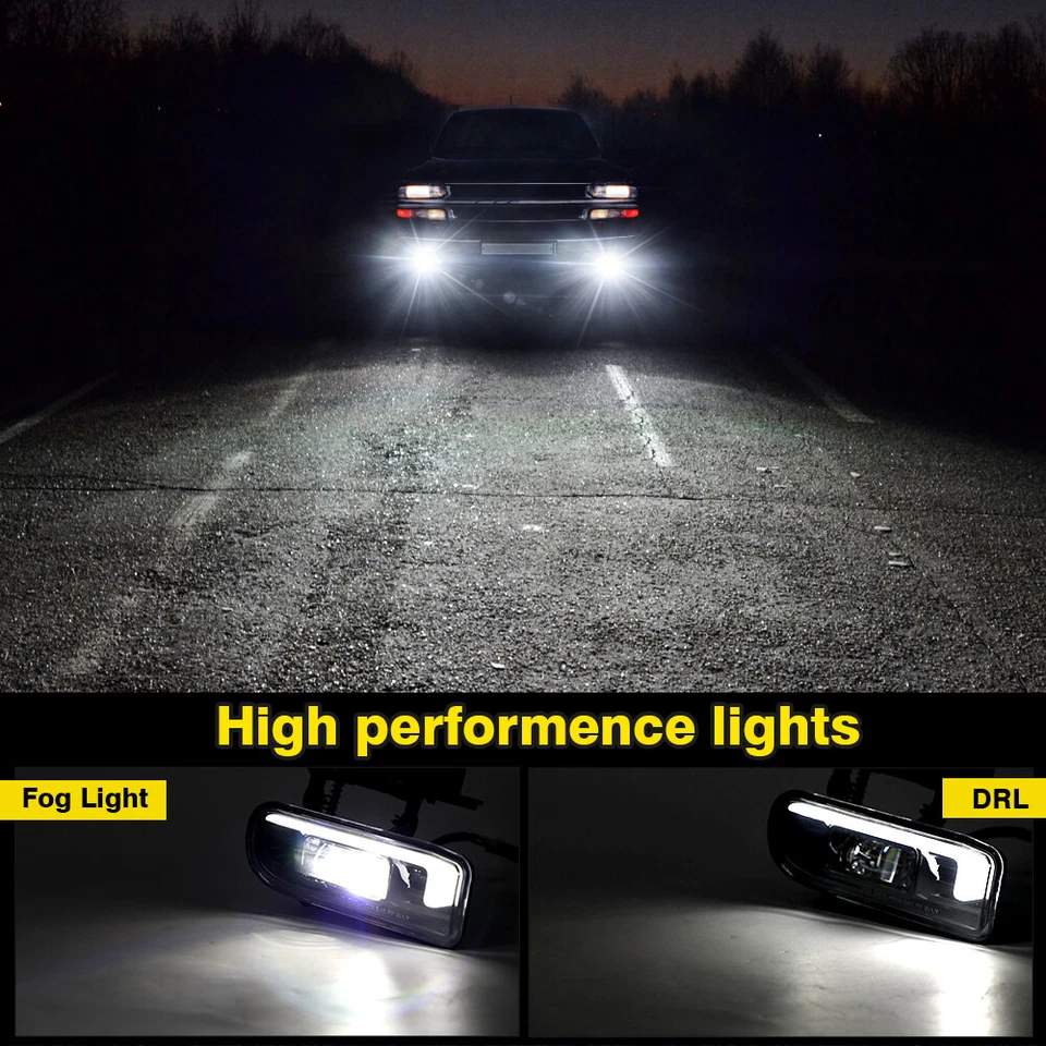 For Chevy 99-02 Silverado 2000-2006 Suburban Tahoe Led Driving Fog Lights Lamps - Image 3 of 4