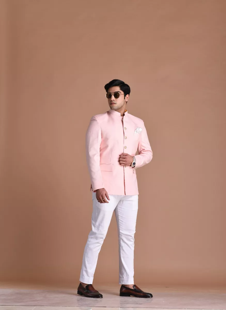Navy Blue Jodhpuri Suit w/ Off white Floral Dothi for 6 Months to 11 Year  Boys #41406 | Buy Kids Dhoti Kurta Online