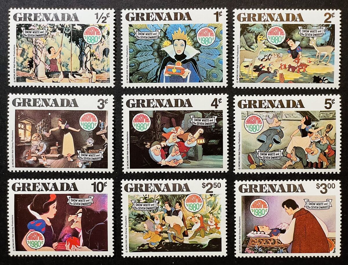 GRENADA SNOW WHITE & THE SEVEN DWARFS DISNEY STAMPS GRENADA SNOW WHITE & THE SEVEN DWARFS DISNEY STAMPS