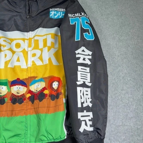 NWT South Park Members Only Bomber Jacket Mens medium Cartman Kyle Graphic NEW - Image 3 of 4