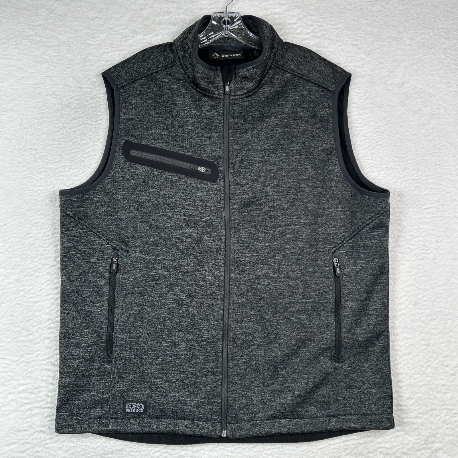 Dri-Duck DDX Compass Vest XL Gray Smart Shell Fleece Sweater Durability